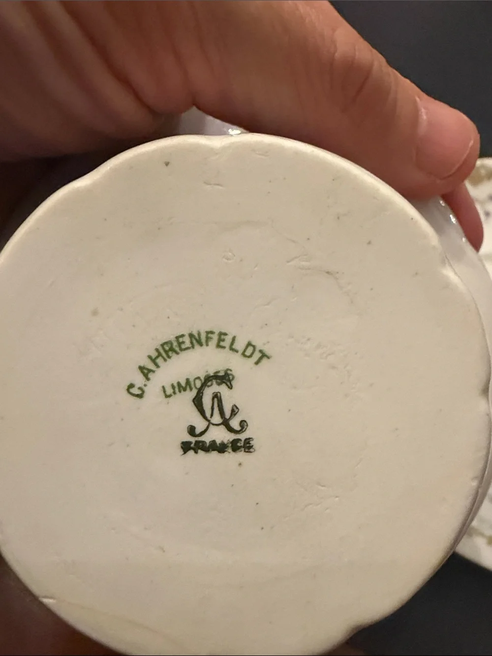C. Ahrenfeldt Vintage Floral Porcelain Bowl and Saucer Set